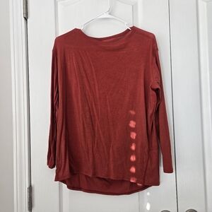 Lululemon Women's Rust Back In Action Long Sleeve Top Size 6